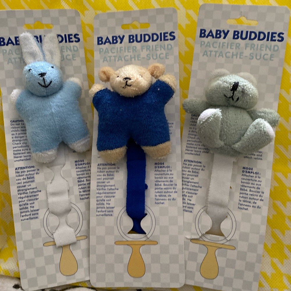 Pacifier holders set of 3
